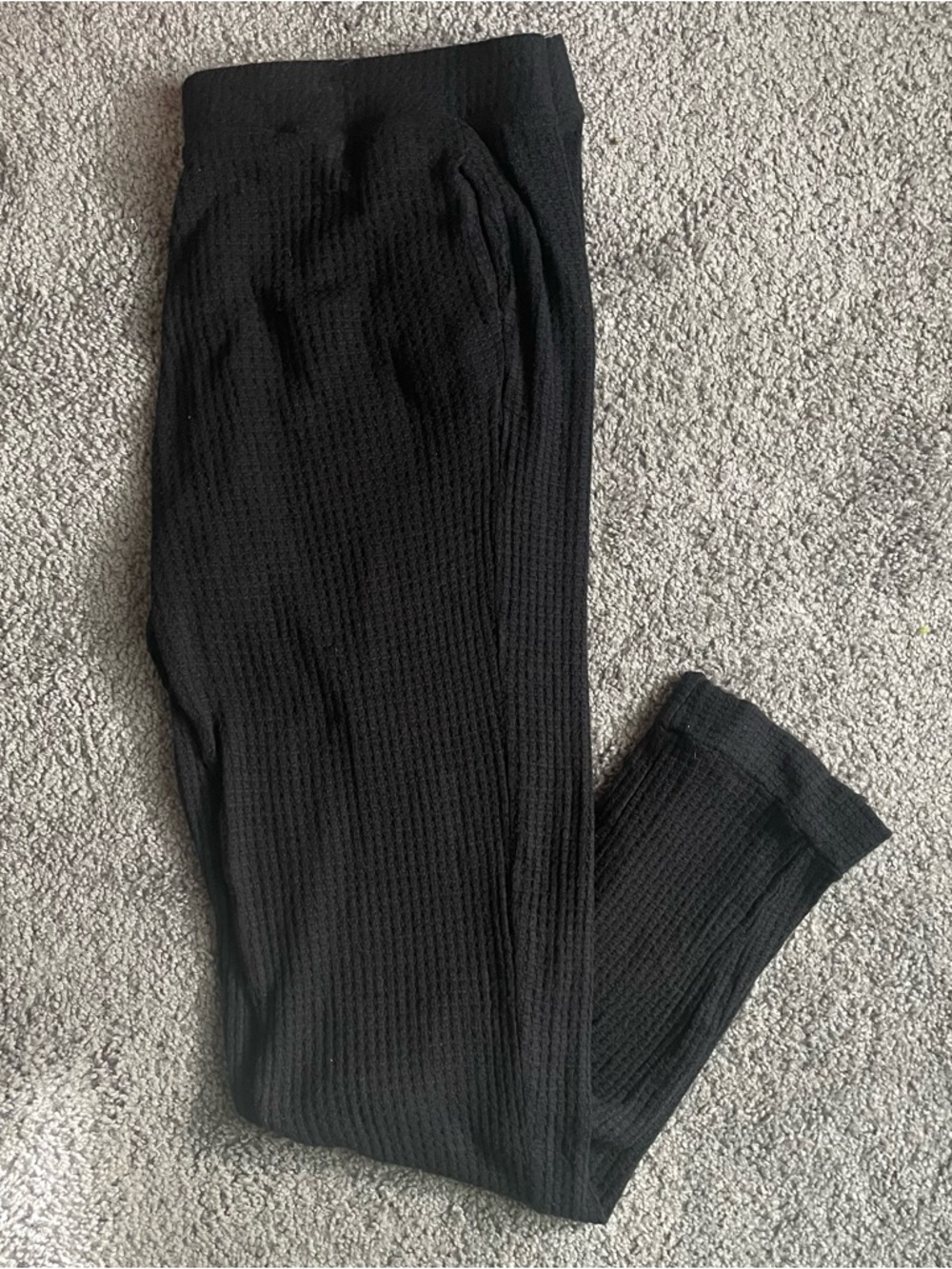 Bleusalt Black Textured Waffle Knit Jogger Pants Women’s size 5 / Small